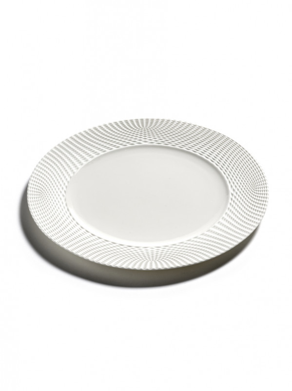 Assiette plate rond blanc porcelaine bone china Ø 31 cm Nido Serax