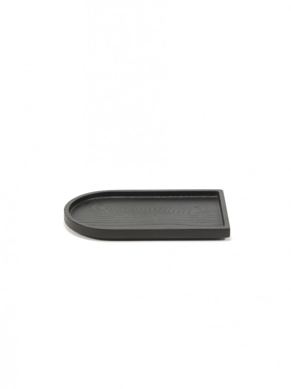 Assiette à bord droit rectangulaire ébène bois 30 cm La Mère Serax