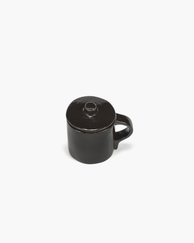 Tasse à espresso rond ébène grès émaillé 11 cl 8 cm La Mère Serax