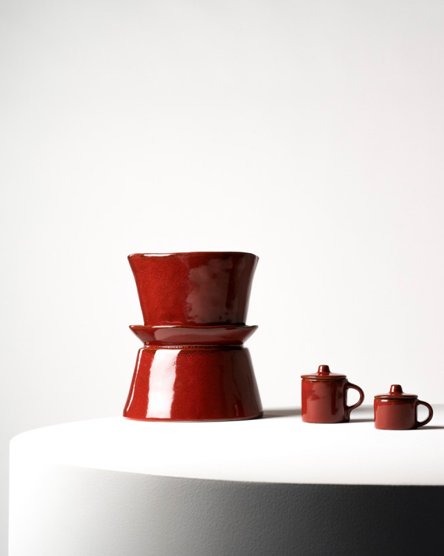Bol de présentation rond Venetian red grès émaillé Ø 19 cm La Mère Serax