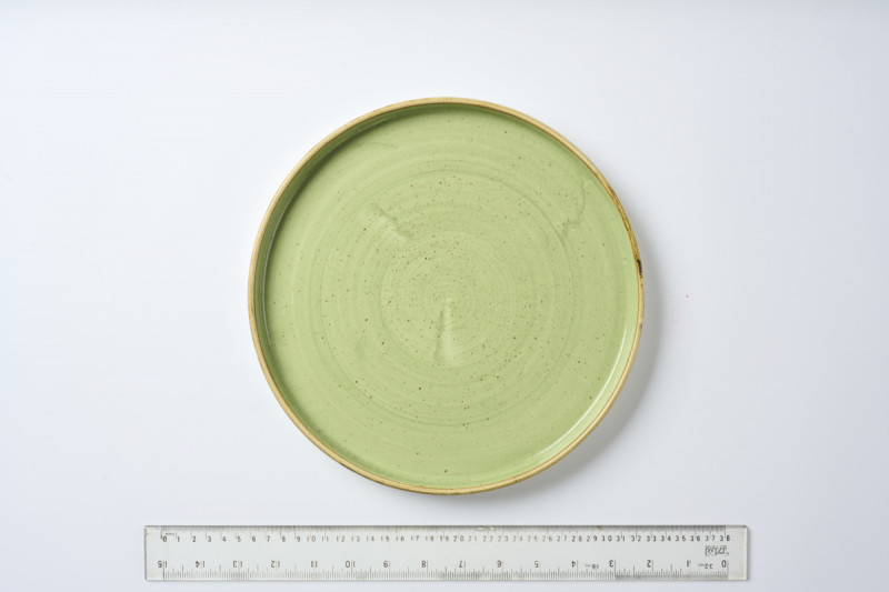 Assiette à bord droit rond Sage Green porcelaine Ø 26 cm Stonecast Churchill