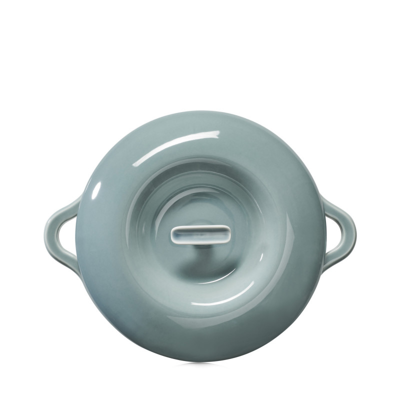 Cocotte avec couvercle pour induction rond Gris nuage porcelaine Ø 29 cm Bombance Revol