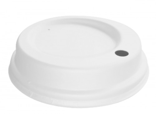 Couvercle rond blanc bagasse Ø 8 cm Huhtamaki (50 pièces)