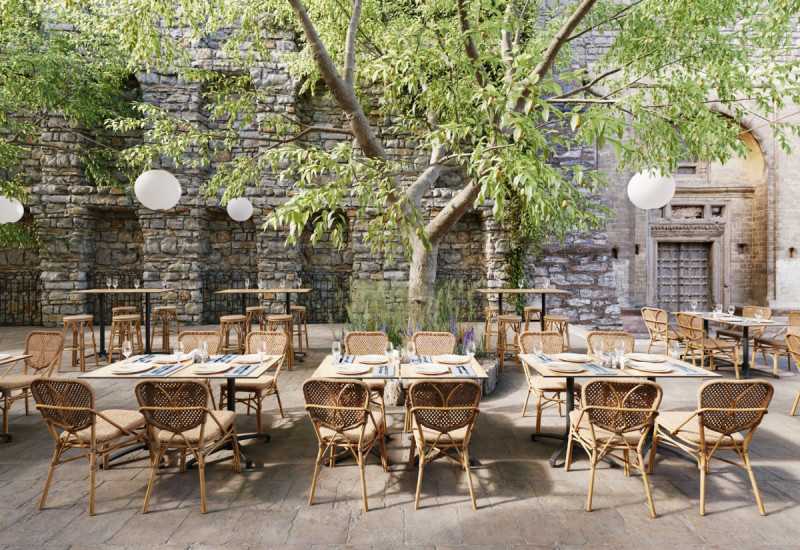 Plateau de table de terrasse carré colorado 65x65x1,2 cm Compact Easy Flexmob