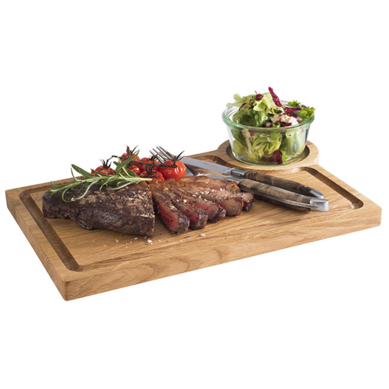 Planche à steak rectangulaire chêne 37 cm Oak Aps