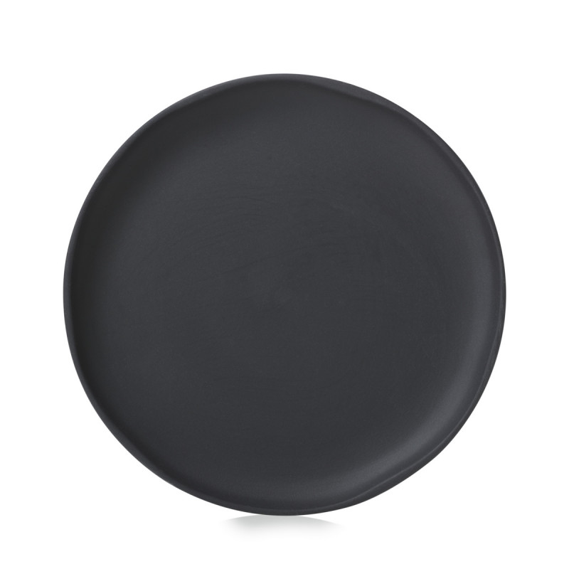 Assiette à dessert rond noir porcelaine Ø 21 cm Caractère Revol