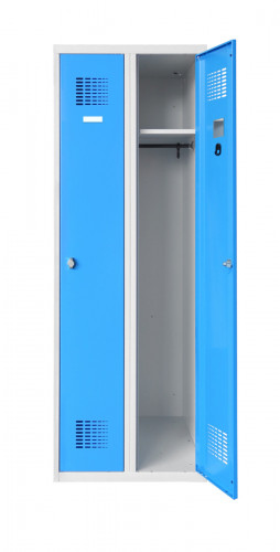 Vestiaire 2 casiers tôle d'acier 180x60x50 cm Ligne 50 Caray