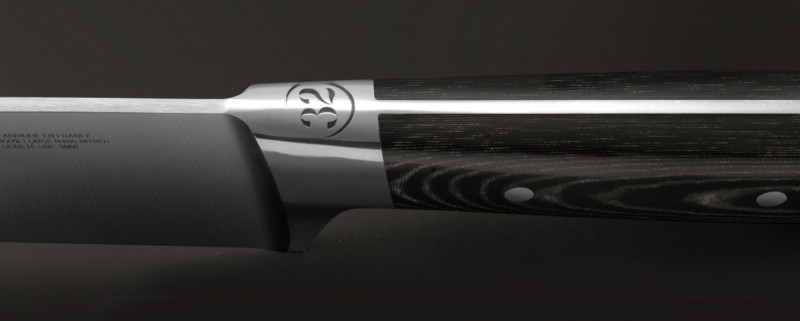 Couteau à découper 20 cm inox plastique unie Signature Micarta 32 Dumas