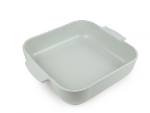 Plat à four carré vert sauge porcelaine 36 cm Céramique Peugeot Saveurs