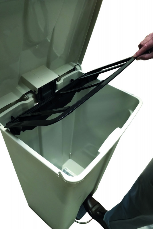 Porte-sac avec 3 clips amovibles pour collecteur 70 L et 90 L plastique noir Probbax