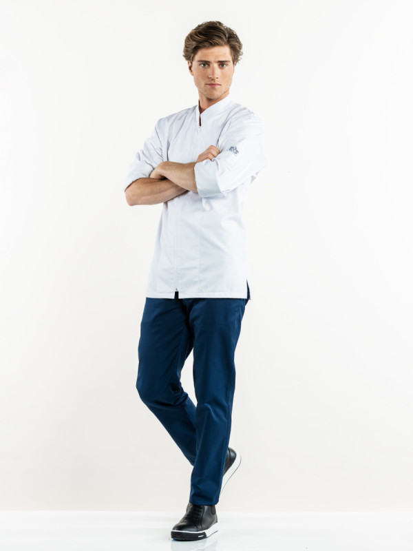 Pantalon de cuisine bleu marine 46 Marino Chaud Devant