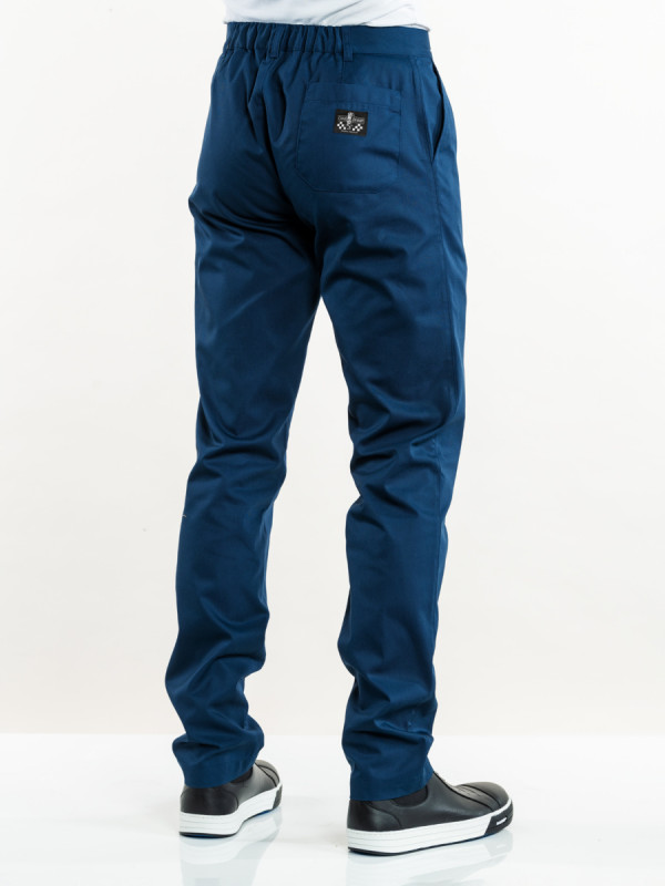 Pantalon de cuisine bleu marine 56 Marino Chaud Devant