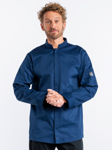 Veste de cuisine manches longues bleu marine XXXXL Sabor Chaud Devant