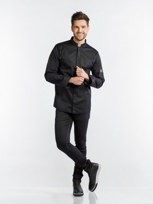 Veste de cuisine manches longues noir XS Sabor Chaud Devant