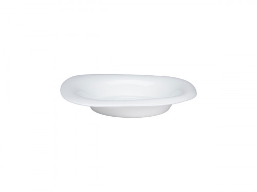 Assiette coupe creuse carré blanc porcelaine bone china Ø 23 cm Le Ballet Cloud Rak