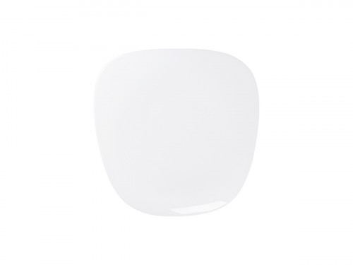 Assiette coupe plate carré blanc porcelaine bone china Ø 31 cm Le Ballet Cloud Rak