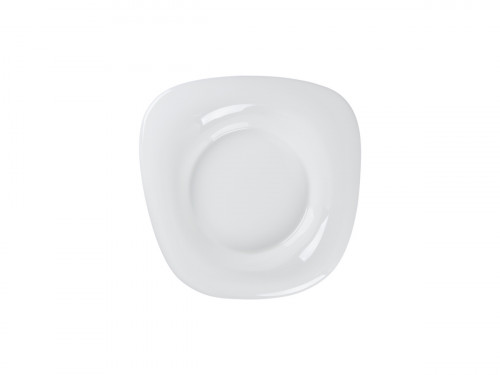 Assiette creuse carré blanc porcelaine bone china Ø 23 cm Le Ballet Cloud Rak