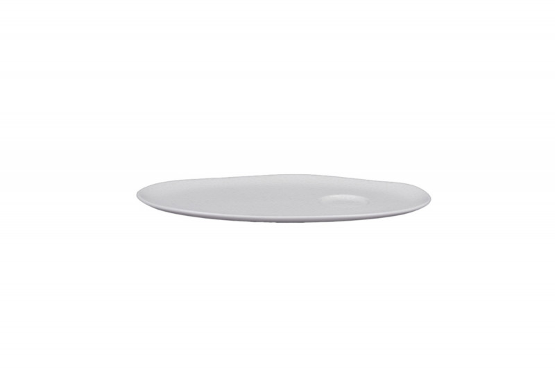 Sous tasse organique ivoire porcelaine vitrifiée Ø 25 cm Between Rak
