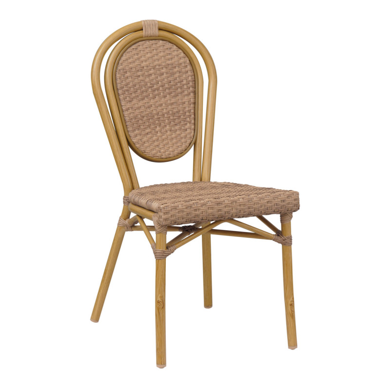 Chaise d'extérieur noisette 89x43x55 cm Paris Flexmob