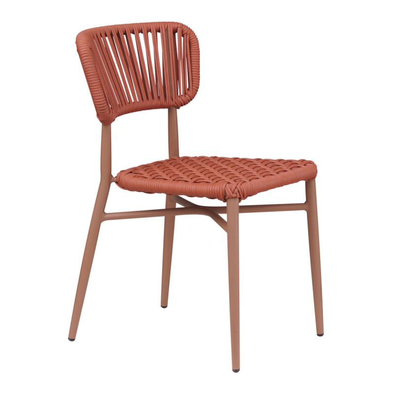 Chaise d'extérieur terracotta 77x47x55 cm Marbella Flexmob
