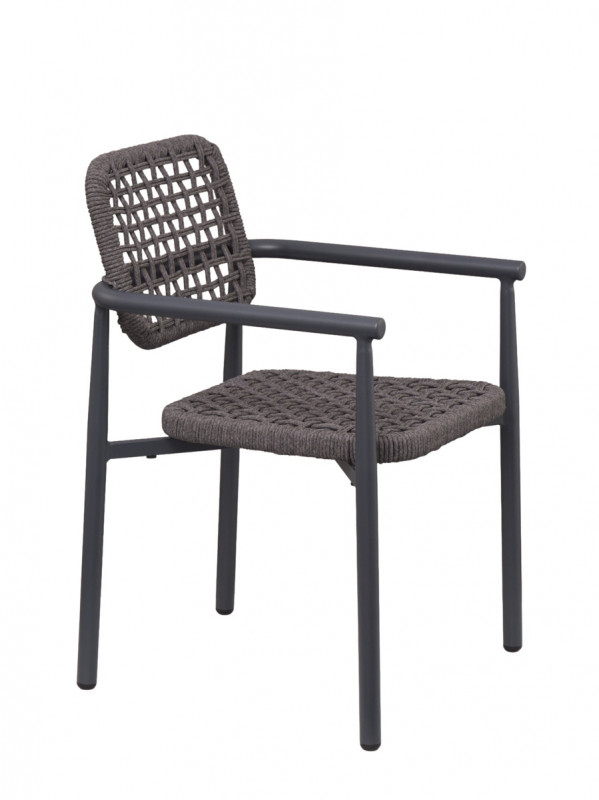 Fauteuil d'extérieur gris anthracite 83x56x59,5 cm Syracuse Flexmob