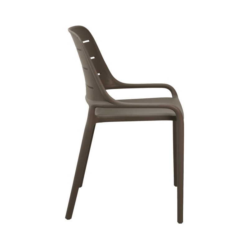 Chaise d'extérieur taupe 82x53x52 cm Foggia Flexmob