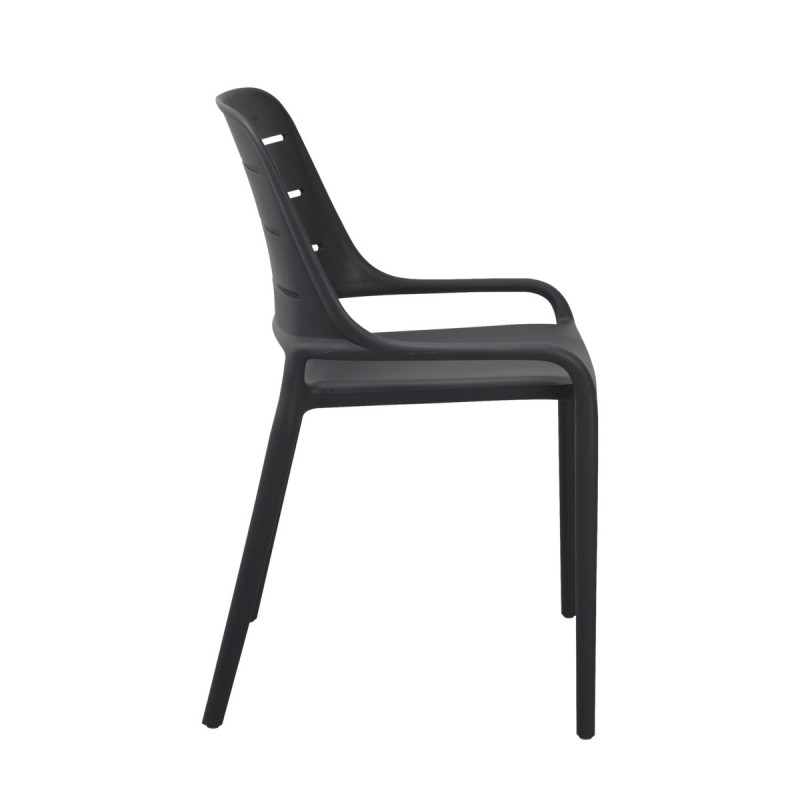 Chaise gris anthracite 82x53x52 cm Foggia Flexmob