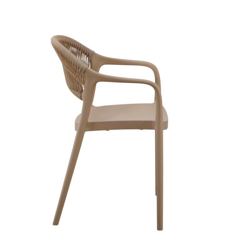 Fauteuil d'extérieur taupe 79x56x54 cm Rotterdam Flexmob
