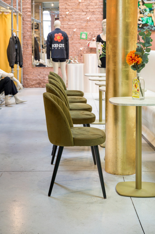 Assise de chaise vert olive 43x49x55 cm Emile Flexmob