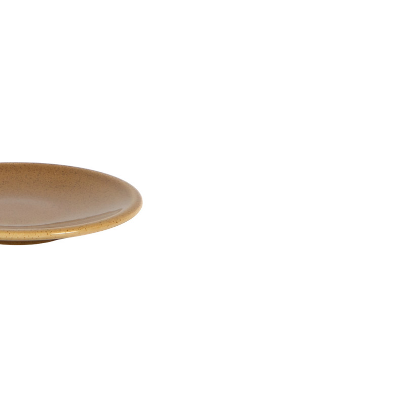 Assiette coupe plate caramel grès renforcé Ø 12 cm Twist Essentials Collection